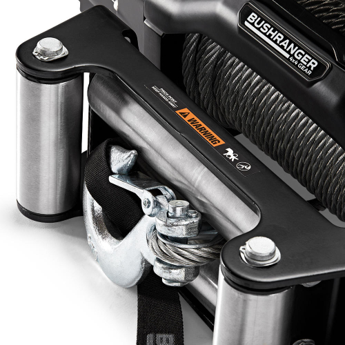 BUSHRANGER VERRICELLO  PER FUORISTRADA 12000LB COVERT A BASSO PROFILO 12V - CAVO IN ACCIAIO