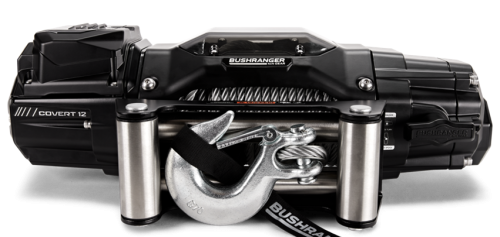 BUSHRANGER VERRICELLO  PER FUORISTRADA 12000LB COVERT A BASSO PROFILO 12V - CAVO IN ACCIAIO