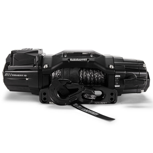 BUSHRANGER VERRICELLO PER FUORISTRADA 12000LB COVERT A BASSO PROFILO 12V - CAVO TESSILE