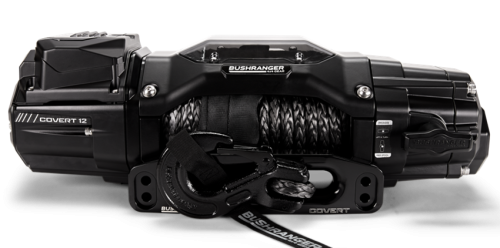 BUSHRANGER VERRICELLO PER FUORISTRADA 12000LB COVERT A BASSO PROFILO 12V - CAVO TESSILE