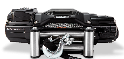 BUSHRANGER VERRICELLO  PER FUORISTRADA 10000LB COVERT A BASSO PROFILO 12V - CAVO IN ACCIAIO