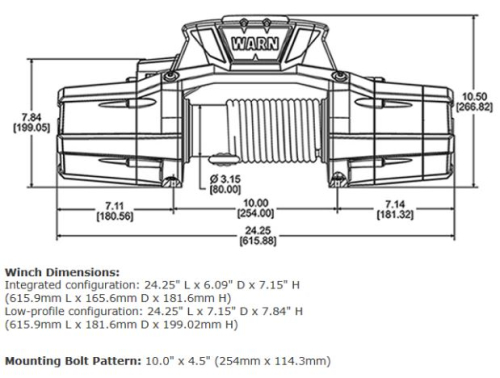 WARN VERRICELLO PER FUORISTRADA ZEON 12-S CE 12V CON CAVO TESSILE