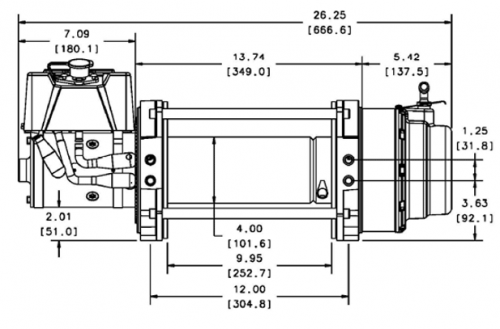 WARN VERRICELLO INDUSTRIALE ELETTRICO SERIE 12 12V