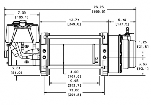 WARN VERRICELLO INDUSTRIALE ELETTRICO SERIE 12-A-2D 24V