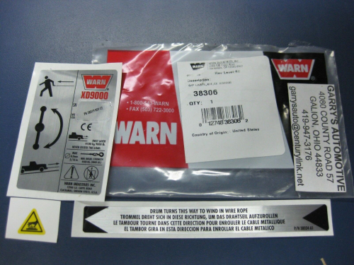 WARN LABEL KIT CE XD 9000