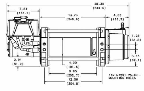 WARN VERRICELLO INDUSTRIALE ELETTRICO SERIE 9 24V