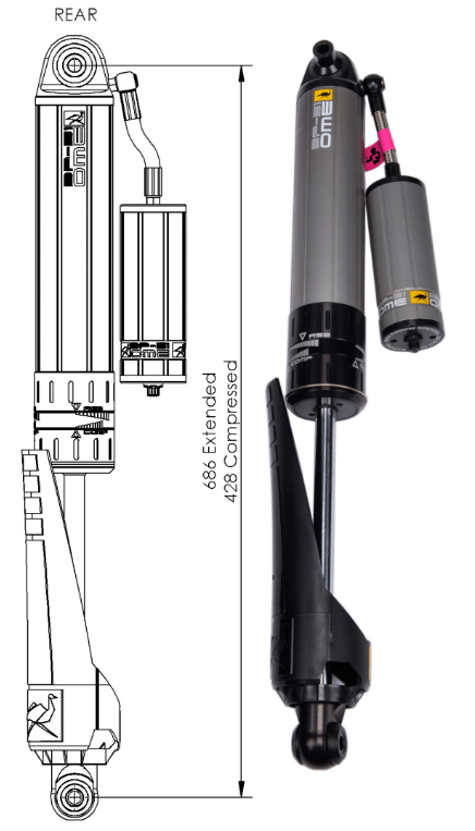 OME BP51 AMMORTIZZATORE POSTERIORE DESTRO PER JEEP JL
