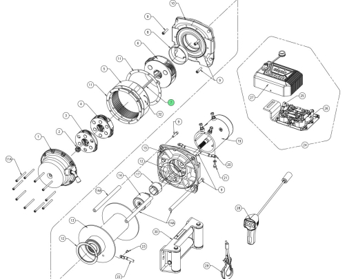 WARN ALBERO ESAGONALE M12000