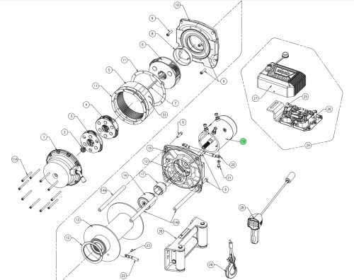 WARN MOTORE 24V VERRICELLO 15000 -12000 - 8274