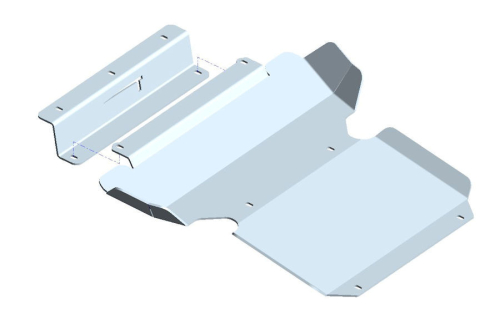 PROTEZIONE SOTTOSCOCCA MOTORE ISUZU DMAX DAL 2012 IN POI ALLUMINIO 6MM