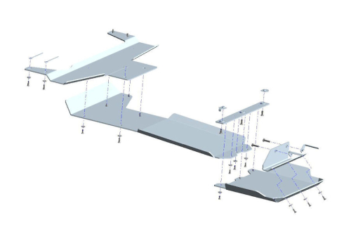 PROTEZIONE SOTTOSCOCCA CAMBIO E RIDUTTORE FORD RANGER DAL 2012 IN POI