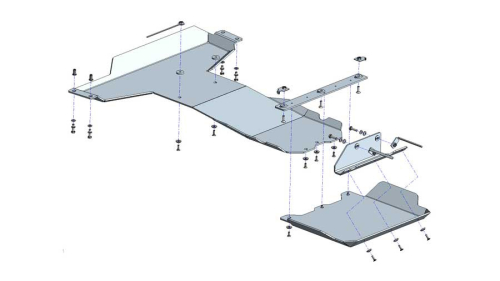 PROTEZIONE SOTTOSCOCCA CAMBIO FORD RANGER RAPTOR DAL 2019 IN POI ALLUMINIO 6MM