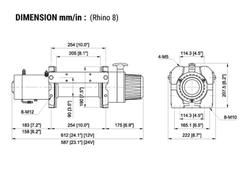 COME UP VERRICELLO RHINO 8 24V SENZA CAVO