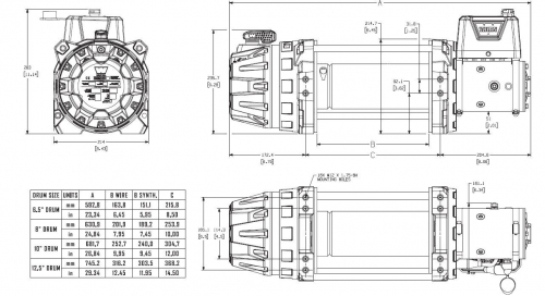 WARN VERRICELLO INDUSTRIALE SERIE G2 18-A DC 24V-MC