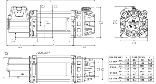 WARN VERRICELLO INDUSTRIALE SERIE G2 SEVERE DUTY 12-A DC 24V-MC
