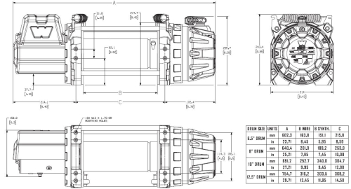 WARN VERRICELLO INDUSTRIALE SERIE G2 SEVERE DUTY 18-A DC 24V-MC