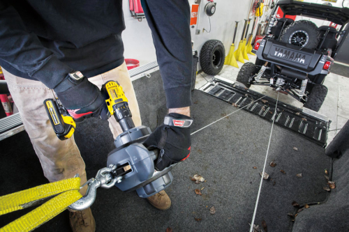 WARN VERRICELLO PORTATILE DRILL WINCH FUNZIONAMENTO CON TRAPANO CON CAVO IN ACCIAIO - 340 KG