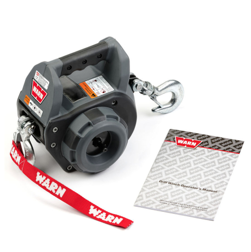 WARN VERRICELLO PORTATILE DRILL WINCH FUNZIONAMENTO CON TRAPANO CON CAVO IN ACCIAIO - 340 KG