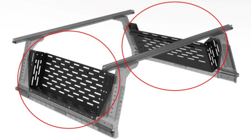 MULI-RACK CESTELLO FORATO PER SISTEMA PORTANTE DOPPIA CABINA (1 PEZZO)