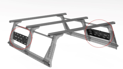MULI-RACK PIASTRA FORATA PER SISTEMA PORTANTE XTRACAB ANTERIORE SINISTRO O POSTERIORE DESTRO (1PEZZO)