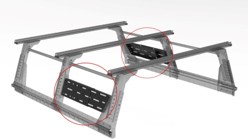 MULI-RACK PIASTRA FORATA PER SISTEMA PORTANTE XTRACAB ANTERIORE DESTRO O POSTERIORE SINISTRO (1 PEZZO)