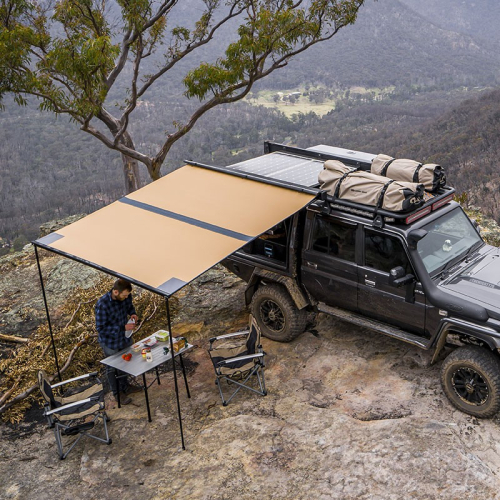 ARB TENDALINO 2.5 X 2.5 MT CON LUCI INCLUSE - COPERTURA IN ALLUMINIO NERO