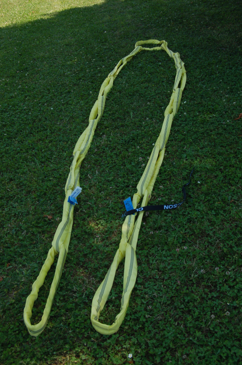 CINGHIA STRAP GIALLA AD ANELLI TUBOLARI 8MT