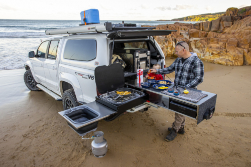 ARB CUCINA SCORREVOLE GRANDE COMPLETA DI CASSETTO, LAVELLO E PIANO COTTURA