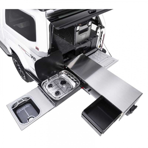 ARB CUCINA SCORREVOLE GRANDE COMPLETA DI CASSETTO, LAVELLO E PIANO COTTURA