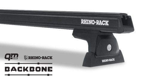 RHINO RACK KIT COMPLETO COPPIA BARRE HD 1500 MM NERE CON BACKBONE  E PIEDI RLT600 PER JT