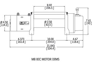 WARN VERRICELLO PER FUORISTRADA M8000-S 12V CE CON CAVO TESSILE