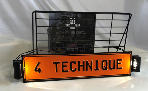 PORTA TARGA PER PARAURTI POSTERIORE CON LUCI