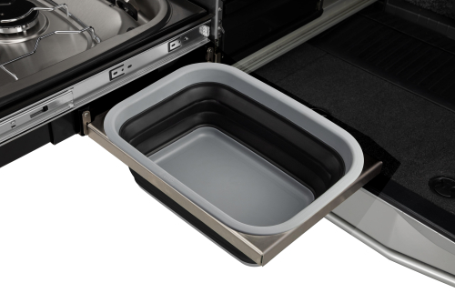 ARB CUCINA SCORREVOLE PICCOLA COMPLETA DI CASSETTO, LAVELLO E PIANO COTTURA