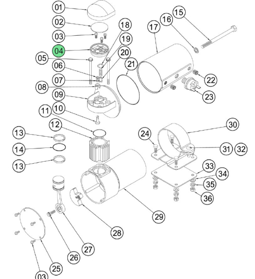 ARB BASE FILTRO ARIA COMPRESSORE