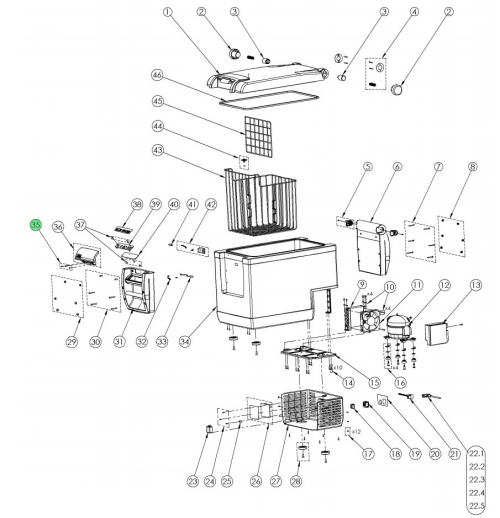 ARB RICAMBIO KIT VITI PER LA CHIUSURA FRIGO