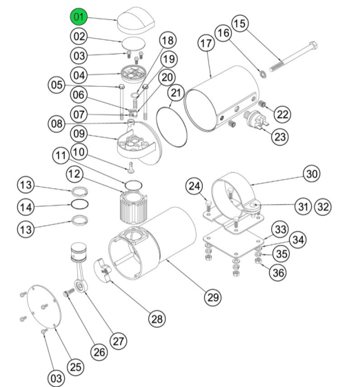 ARB COPERCHIO FILTRO ARIA COMPRESSORE
